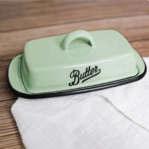 Enamel Butter & Cheese Storage Box - Lunqara