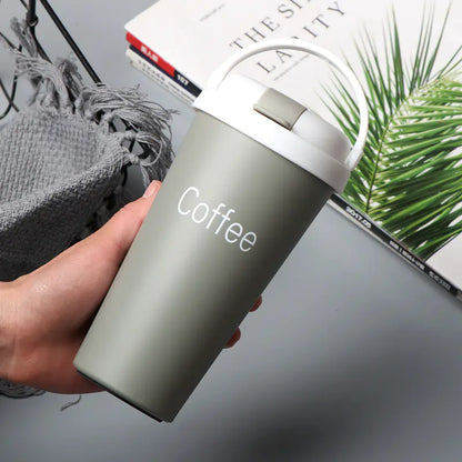 304 Stainless Steel European Straw Coffee Cup Travel Mug - Lunqara 