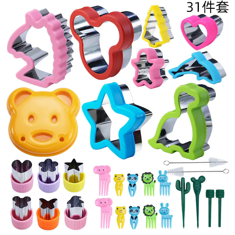 Cross-Border Pocket Sandwich Set with Cartoon Cutters
