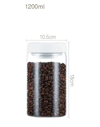 Vacuum Sealed Glass Storage Jar Set - Lunqara 