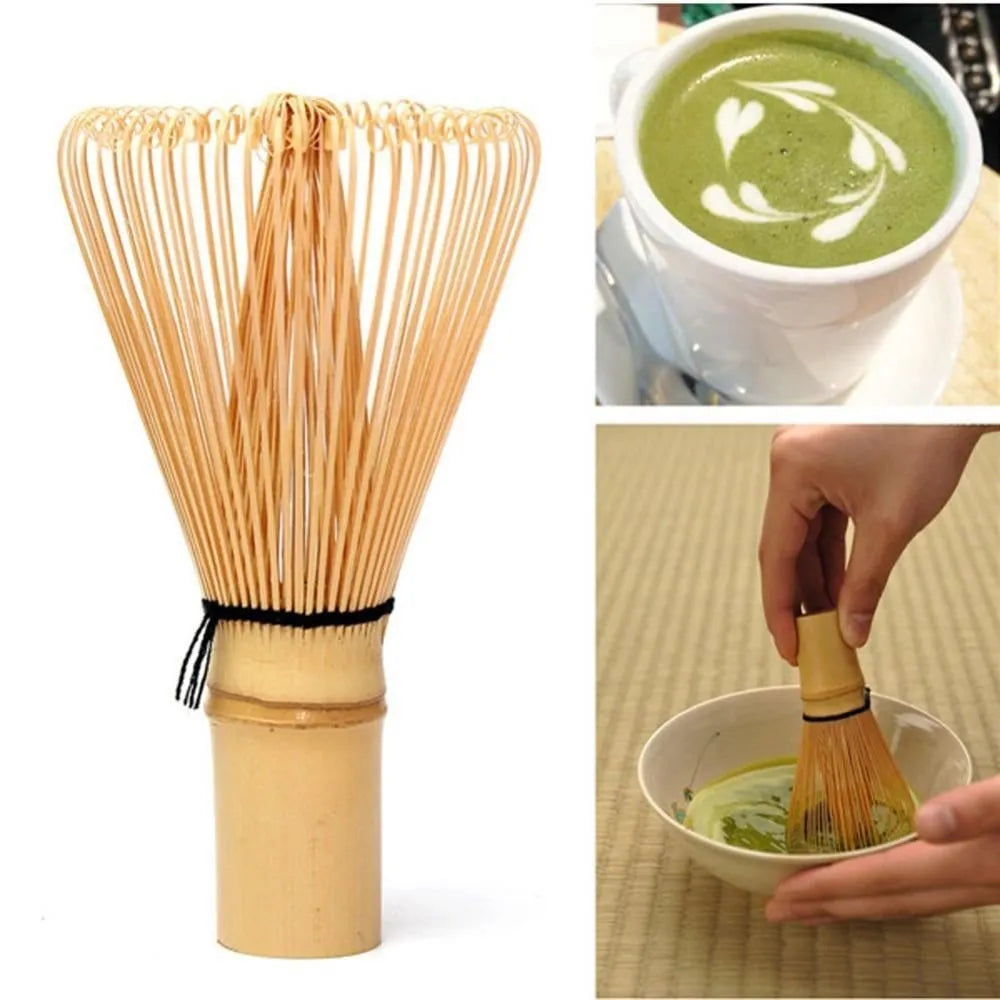 Japanese Bamboo Matcha Whisk, 64 Prongs - Lunqara 