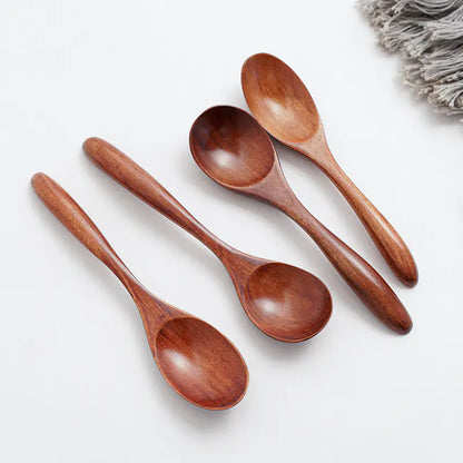 Japanese Wooden Mixing Spoon Set for Honey and Coffee - Lunqara 