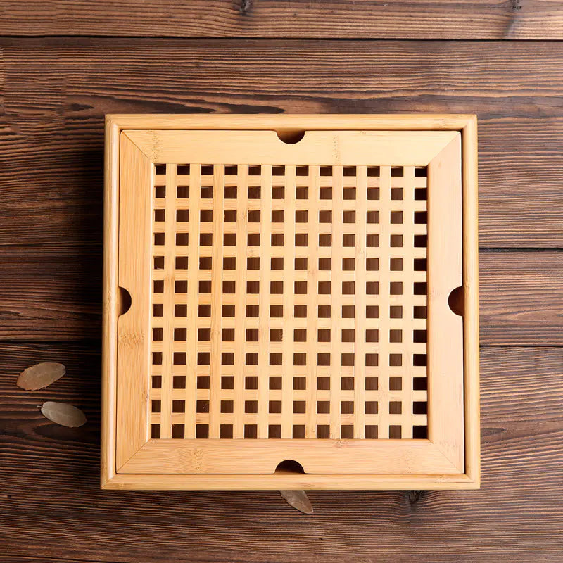 Bamboo Tea Tray Set for Kitchen Use