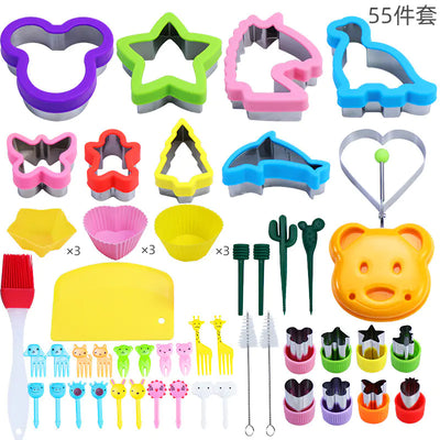 Cross-Border Pocket Sandwich Set with Cartoon Cutters