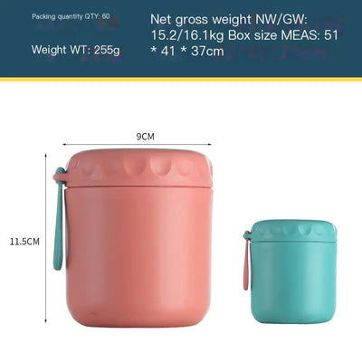 304 Stainless Steel Breakfast Soup Cup for Lunchbox