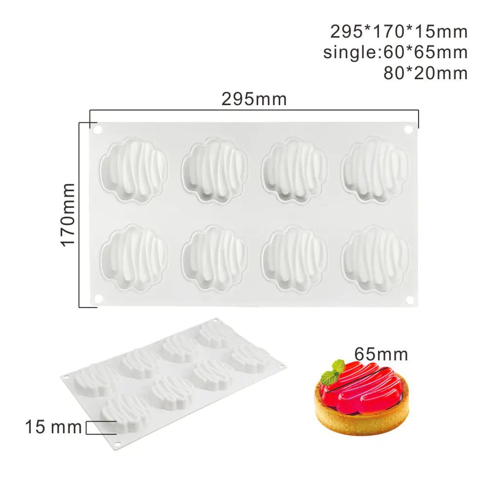 Heart - Shaped Sandstone Cake Silicone Mold and Steel Ring - Lunqara