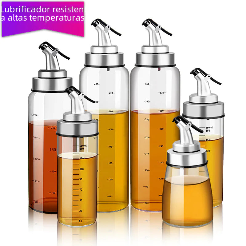 Heat-Resistant Glass Oil Bottle and Spice Jar Set - Lunqara 