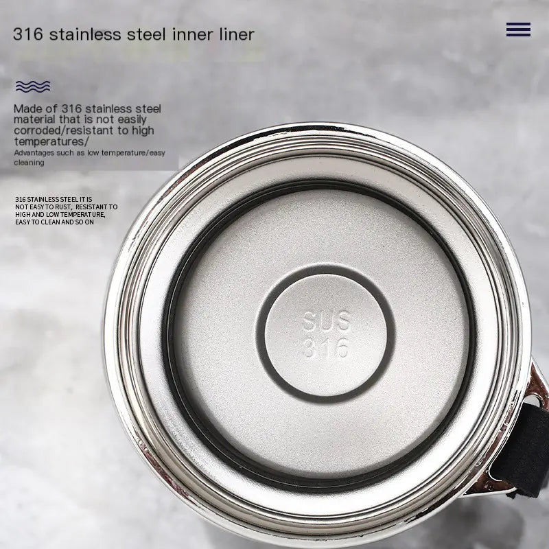 Stainless Steel Insulated Tea Cup 1000ml for Outdoors - Lunqara 