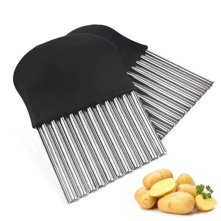 Stainless Steel Wavy Potato Cutter Kitchen Tool - Lunqara 