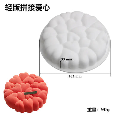 7-Inch Heart-Shaped Silicone Mold for DIY Baking