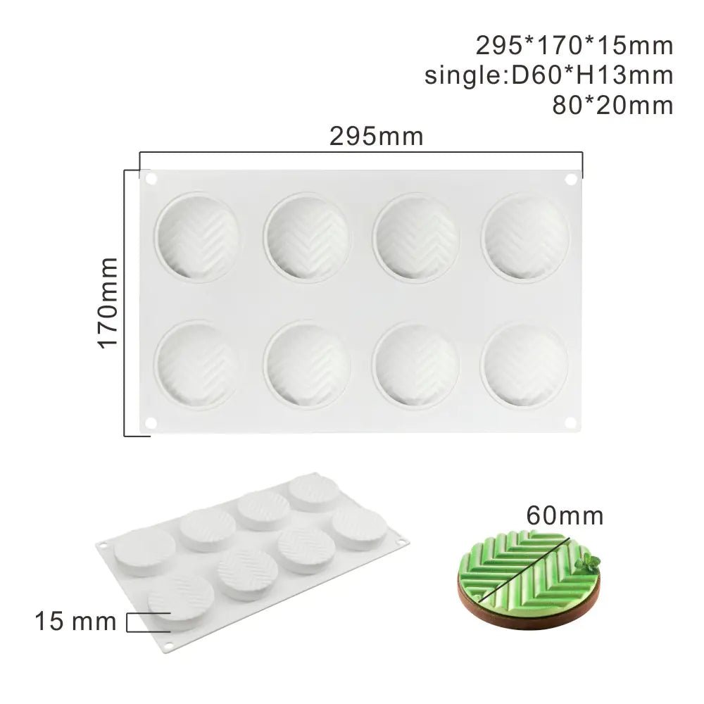 Heart - Shaped Sandstone Cake Silicone Mold and Steel Ring - Lunqara