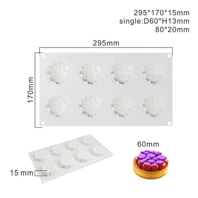 Heart - Shaped Sandstone Cake Silicone Mold and Steel Ring - Lunqara