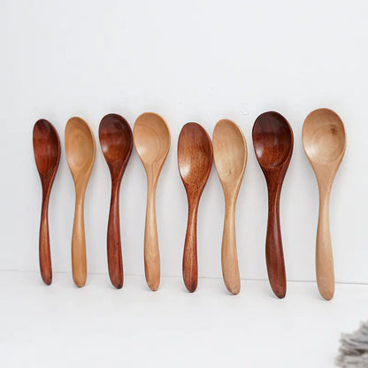 Japanese Wooden Mixing Spoon Set for Honey and Coffee - Lunqara 