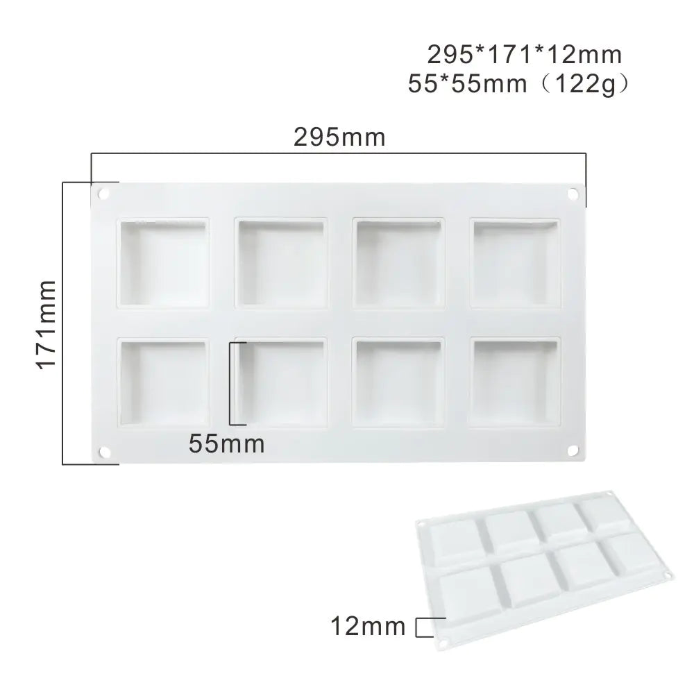 Heart-Shaped Sandstone Cake Silicone Mold and Steel Ring