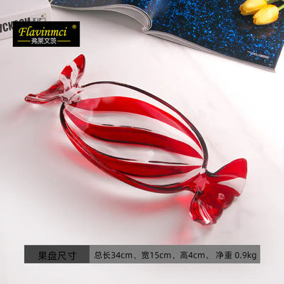 Creative Crystal Glass Fruit Bowl for Kitchen Use
