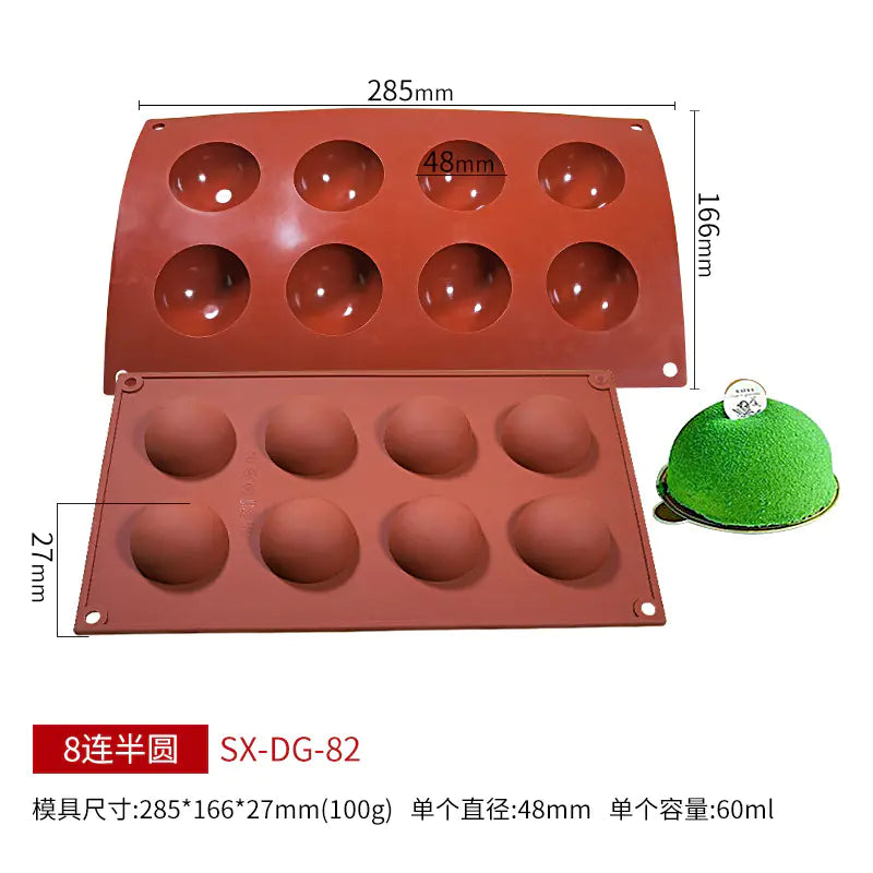 Sanjin 6-Cavity Silicone Mold for DIY Chocolate & Candy - Lunqara 