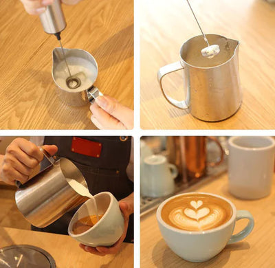 Electric Milk Frother and Handheld Mixer for Kitchen - Lunqara 