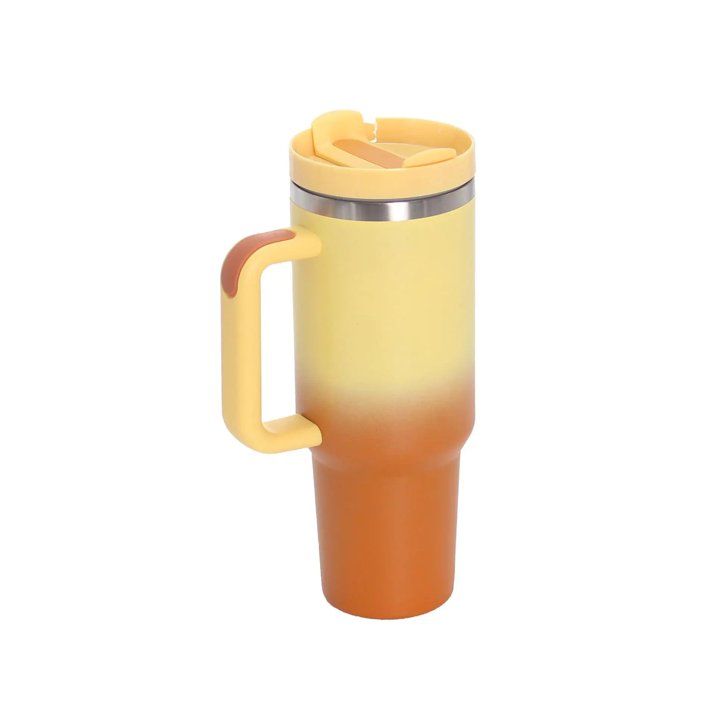 40oz Stainless Steel Travel Mug with Straw & Handle - Lunqara 