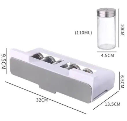 Multi-Compartment Hanging Kitchen Spice Rack | Seasoning Bottle Organizer with Optional Bottles - Lunqara 