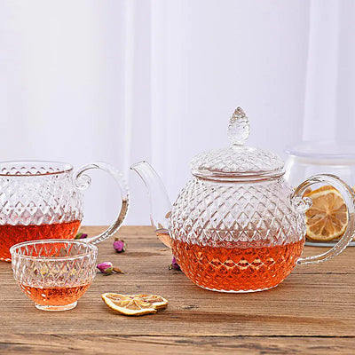 Borosilicate Glass Sunflower Teapot for Floral Tea - Lunqara 