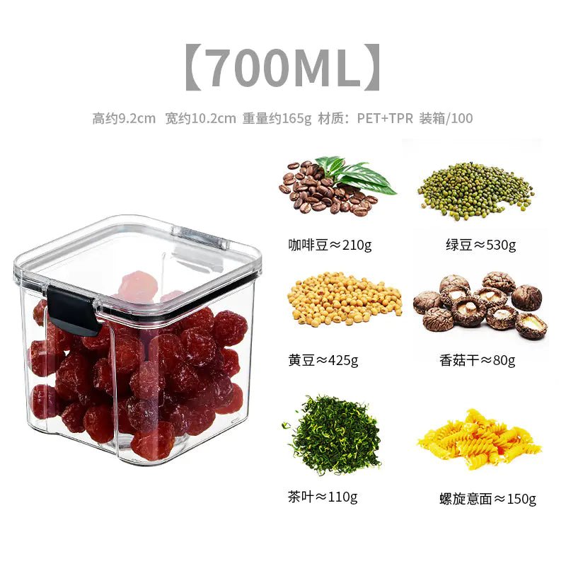 Food - Grade Plastic Sealing Jar for Snacks and Storage - Lunqara