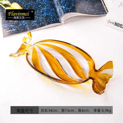 Creative Crystal Glass Fruit Bowl for Kitchen Use