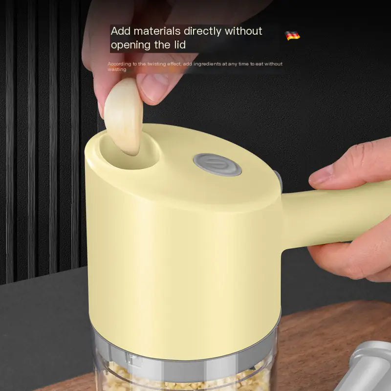 Electric Garlic Chopper and Slicer for Kitchen Use - Lunqara 