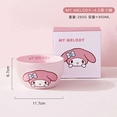 Sanrio Ceramic Dish Set for Home Use (Cute & Stylish)