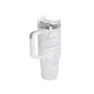 40oz Stainless Steel Travel Mug with Straw & Handle - Lunqara 