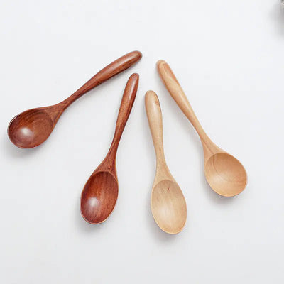 Japanese Wooden Mixing Spoon Set for Honey and Coffee - Lunqara