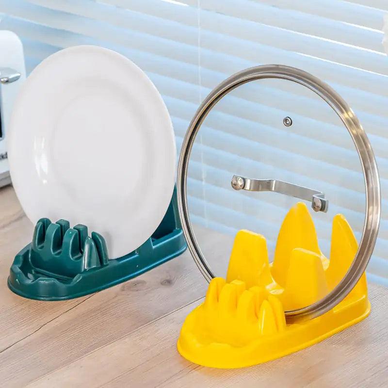 Multifunctional Pot Cover and Spatula Storage Rack