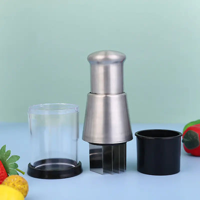 304 Stainless Steel Garlic Press and Slicer for Kitchen - Lunqara 