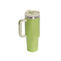 40oz Stainless Steel Travel Mug with Straw & Handle - Lunqara 