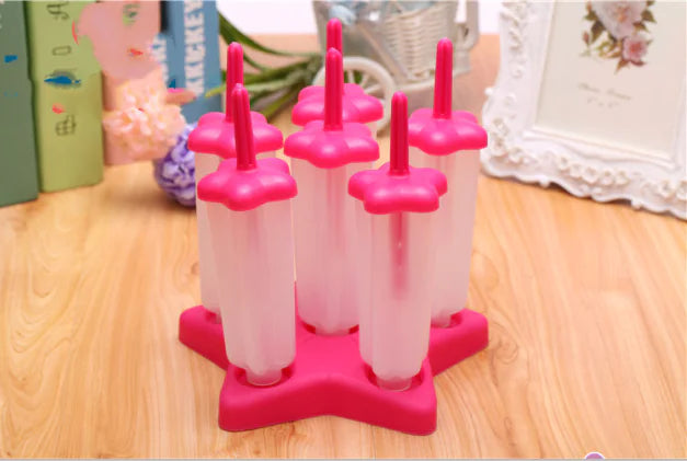 Ice Pop Mold with Star and Flower Shapes (Ice Maker)