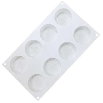 8-Cavity Spiral Silicone Mousse Cake Mold for Baking - Lunqara 