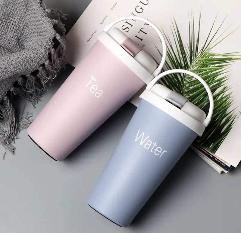 304 Stainless Steel European Straw Coffee Cup Travel Mug - Lunqara 