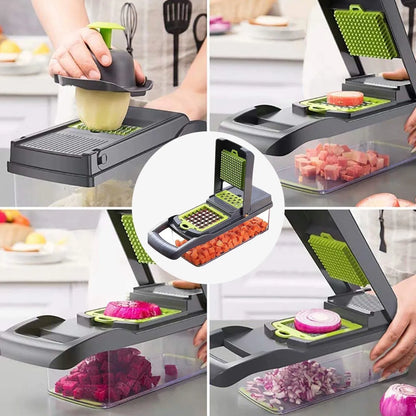 15-in-1 Multi-Function Vegetable Chopper & Slicer Set - Lunqara 
