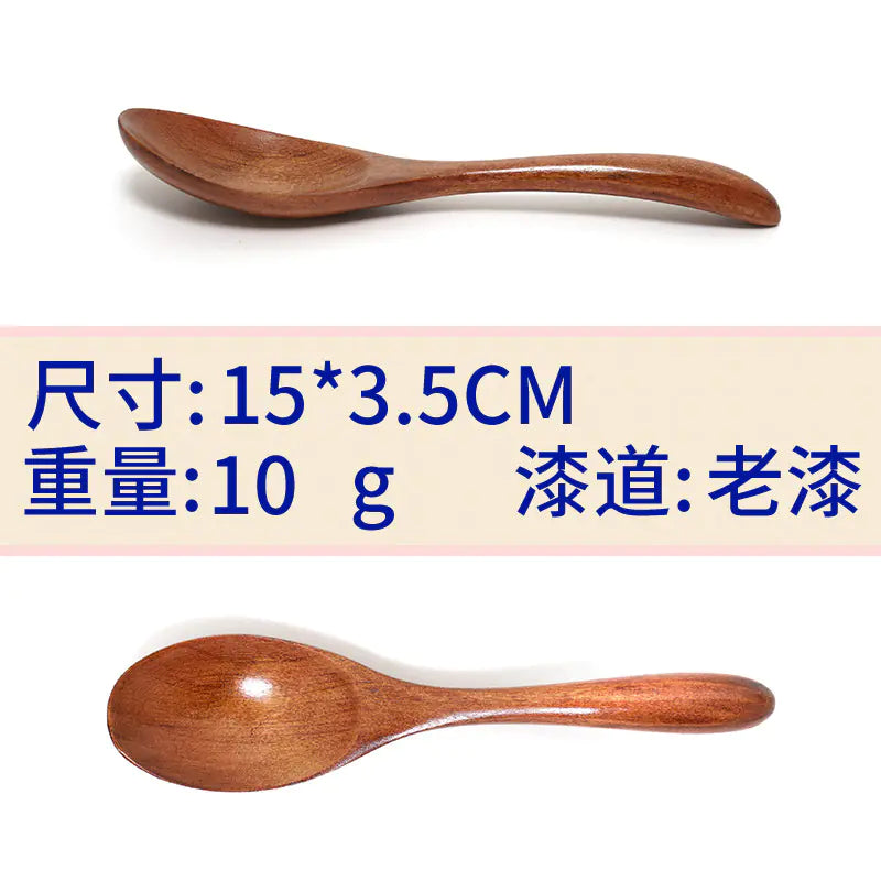 Japanese Wooden Mixing Spoon Set for Honey and Coffee - Lunqara 