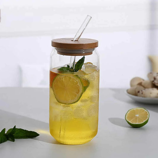 Safe Sip Glass Cup With Lid - Lunqara 