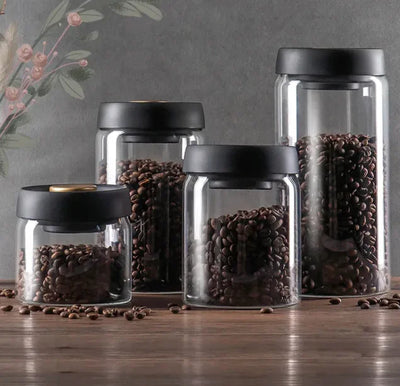 Vacuum Sealed Glass Storage Jar Set - Lunqara 