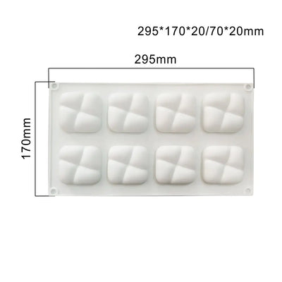 Heart-Shaped Sandstone Cake Silicone Mold and Steel Ring