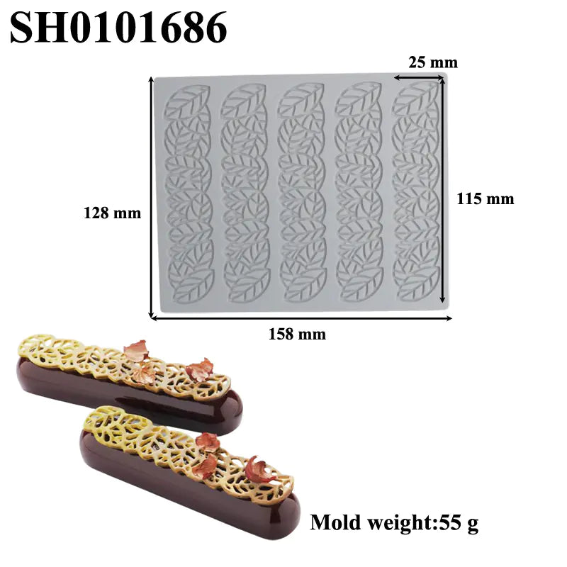 Silicone Leaf-Shaped Platter Molds for Desserts - Lunqara 