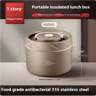 Extra-Long Insulated Stainless Steel Lunch Box