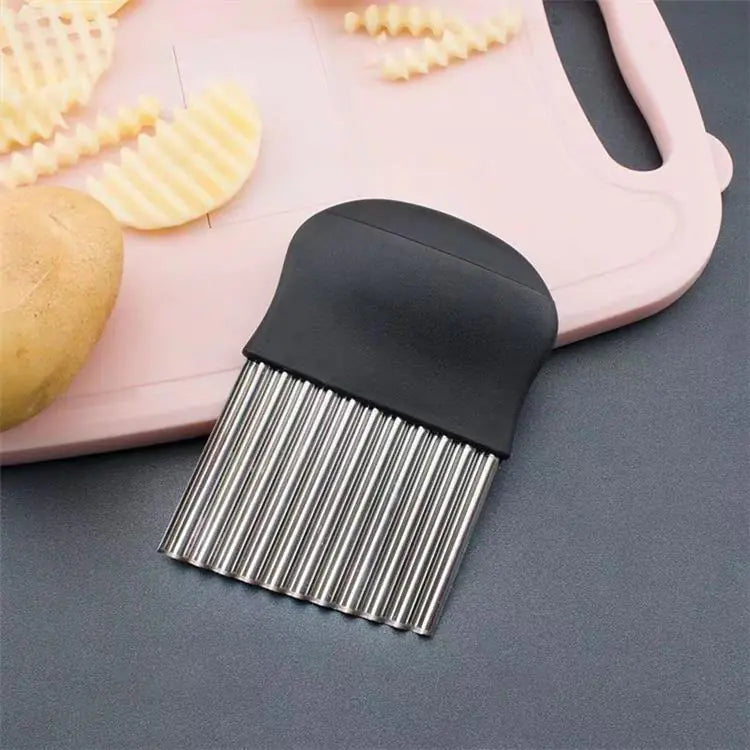 Stainless Steel Wavy Potato Cutter Kitchen Tool - Lunqara 