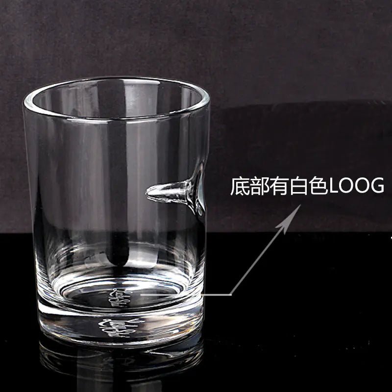Creative Glass Whiskey Cup with Bullet Design - Lunqara