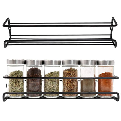 Iron Kitchen Seasoning Bottle Storage Rack Set - Lunqara 