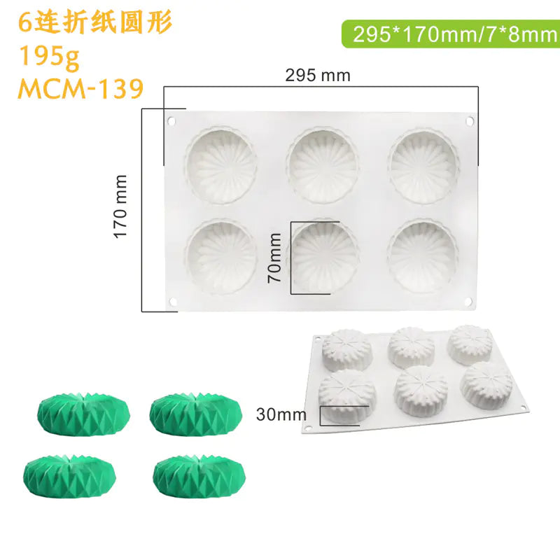 Round Mooncake Mould and Silicone Baking Tools - Lunqara 
