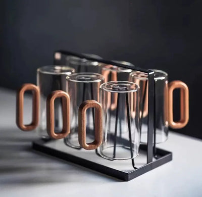 Smoky Gray Borosilicate Glass Water Cup - Lunqara 