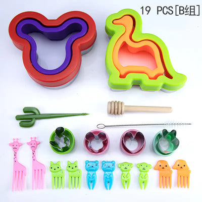 Cross-Border Pocket Sandwich Set with Cartoon Cutters