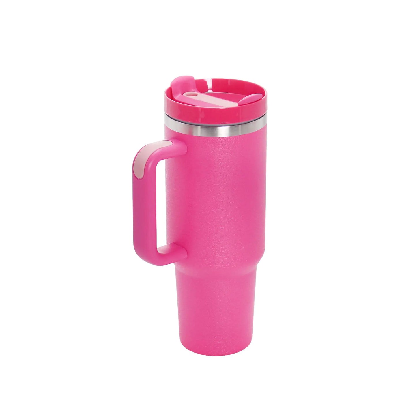 40oz Stainless Steel Travel Mug with Straw & Handle - Lunqara 